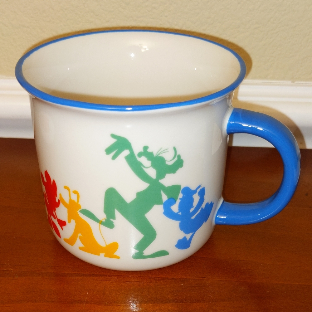 Disney Parks Mickey Mouse and Friends Cinderella Castle Colorful Silhouettes Mug